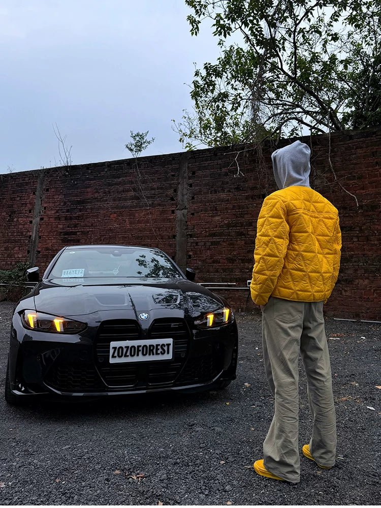ZOZOFOREST Rhombus Regenerative Cotton Jacket Liner Jacket