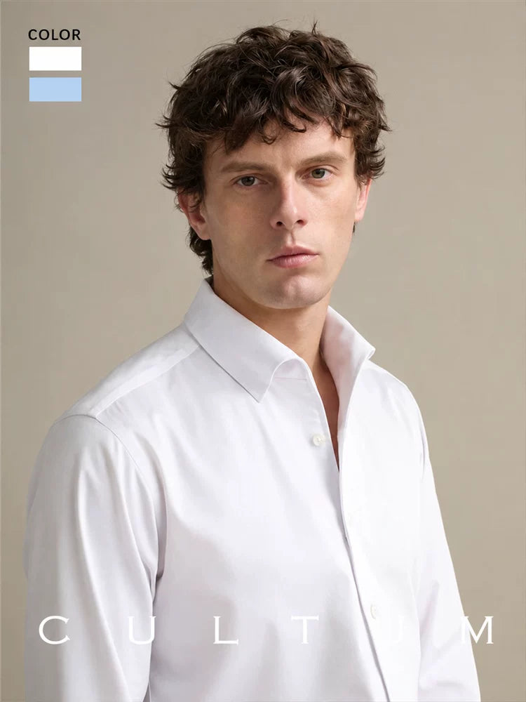 CULTUM Wrinkle-Free Slim Fit Long-Sleeve Dress Shirt