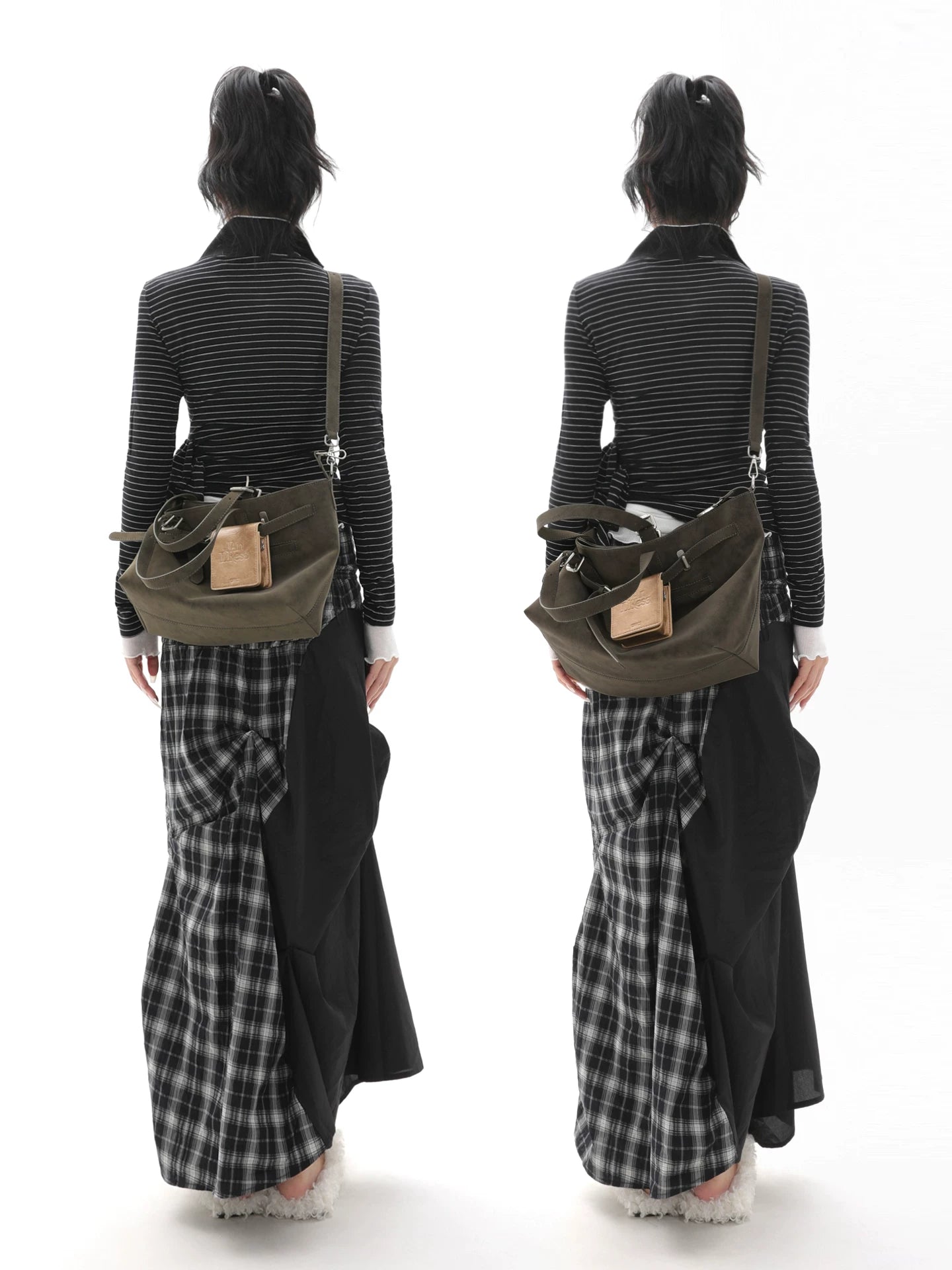 JANDRESS moss green large-capacity modern tote bag