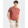 KARESINO Breathable Cool-Touch Knit Polo Shirt