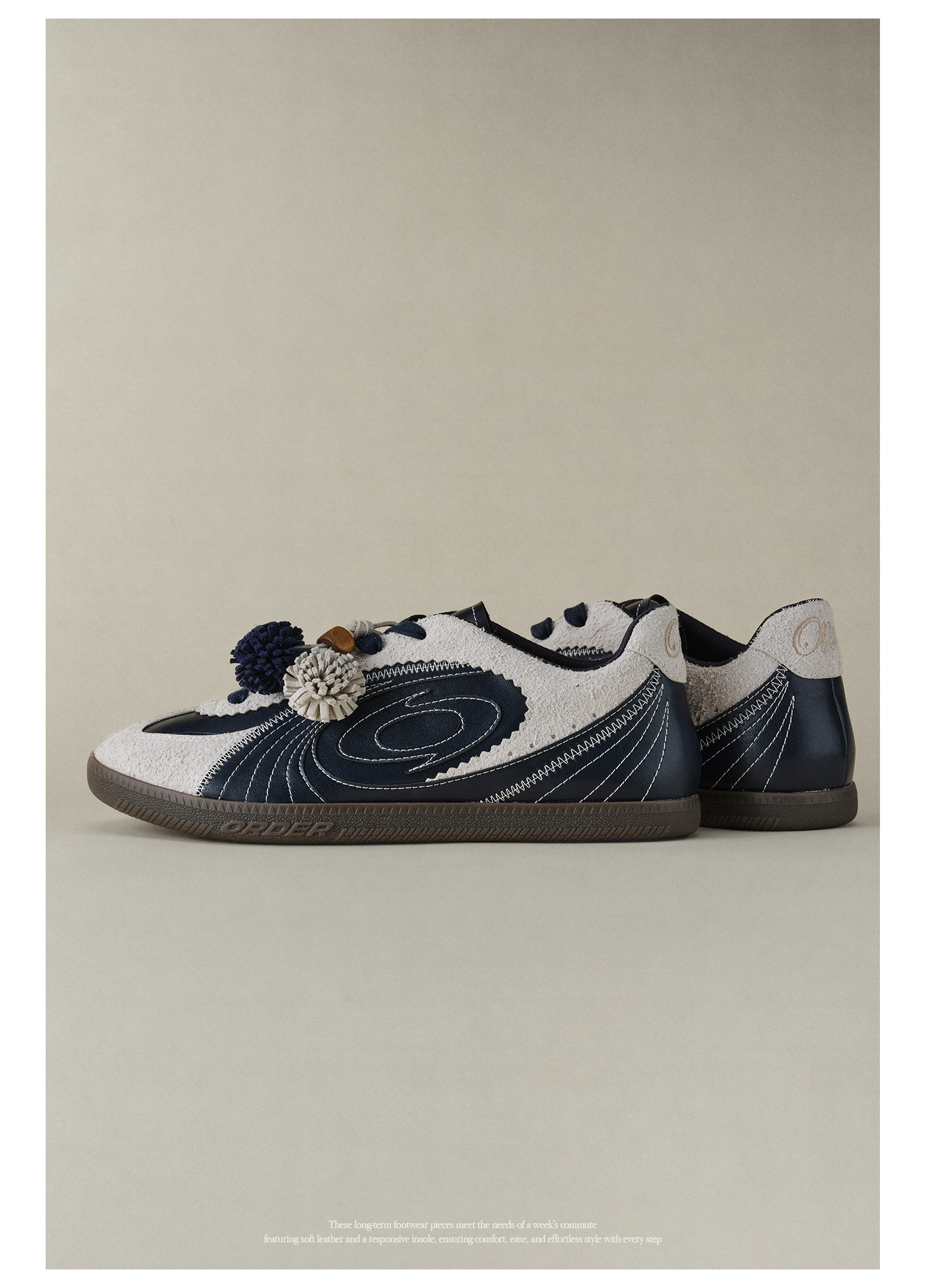 OLD ORDER Suede Thin Sole German Training Sneaker