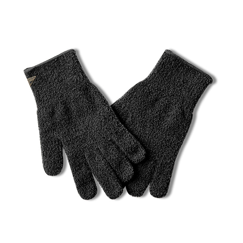 Maden Vintage Gold Mink Knitted Full Finger Gloves
