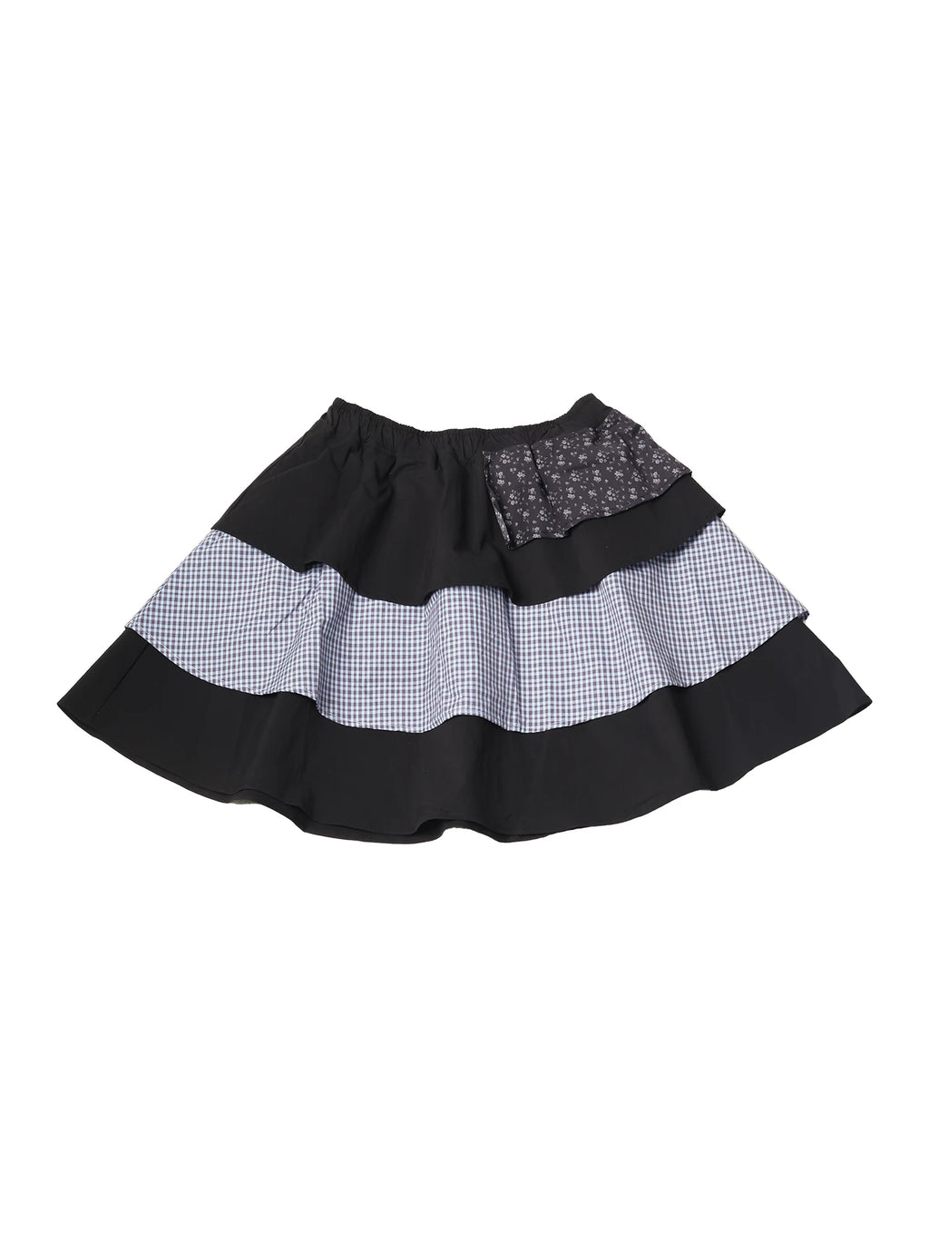 Two days off lab Low-Waist A-Line Tiered Plaid Mini Skirt