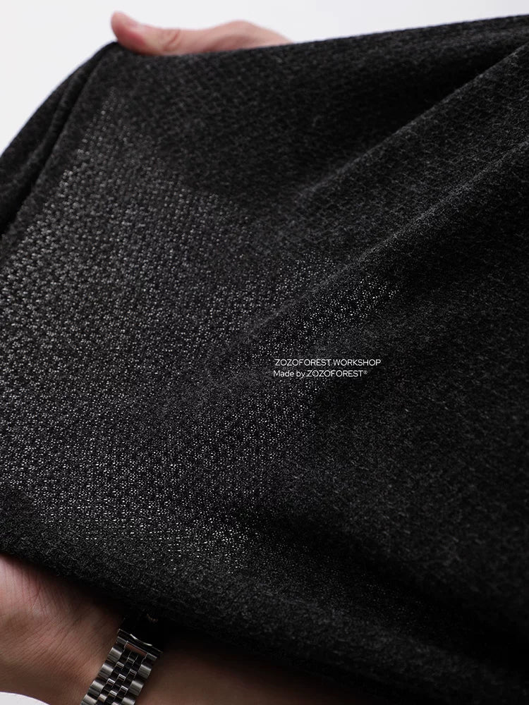 ZOZO FOREST Pineapple Knit Breathable Relaxed Polo