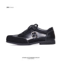 SHENLV STUDIO Retro Casual Shoes Thin Sole Square Head Small Leather Shoes