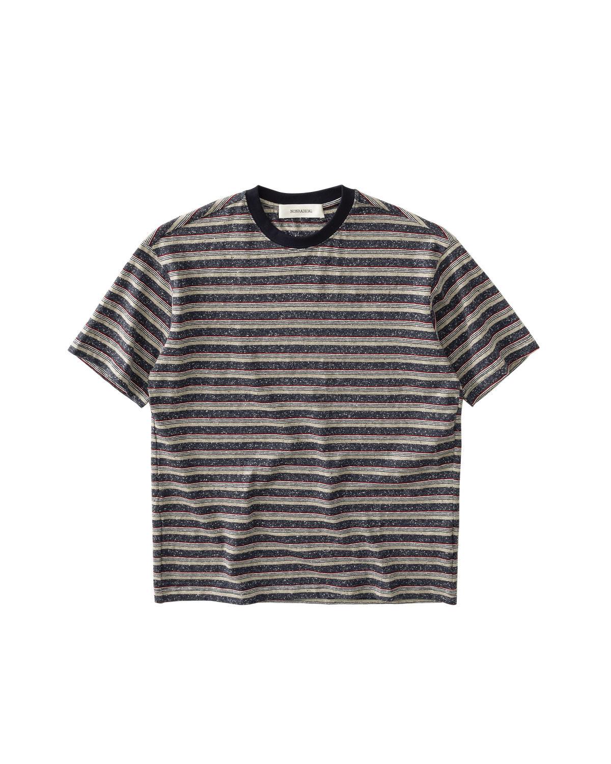 NONRADICAL Striped Breathable Linen Regular Fit Tee