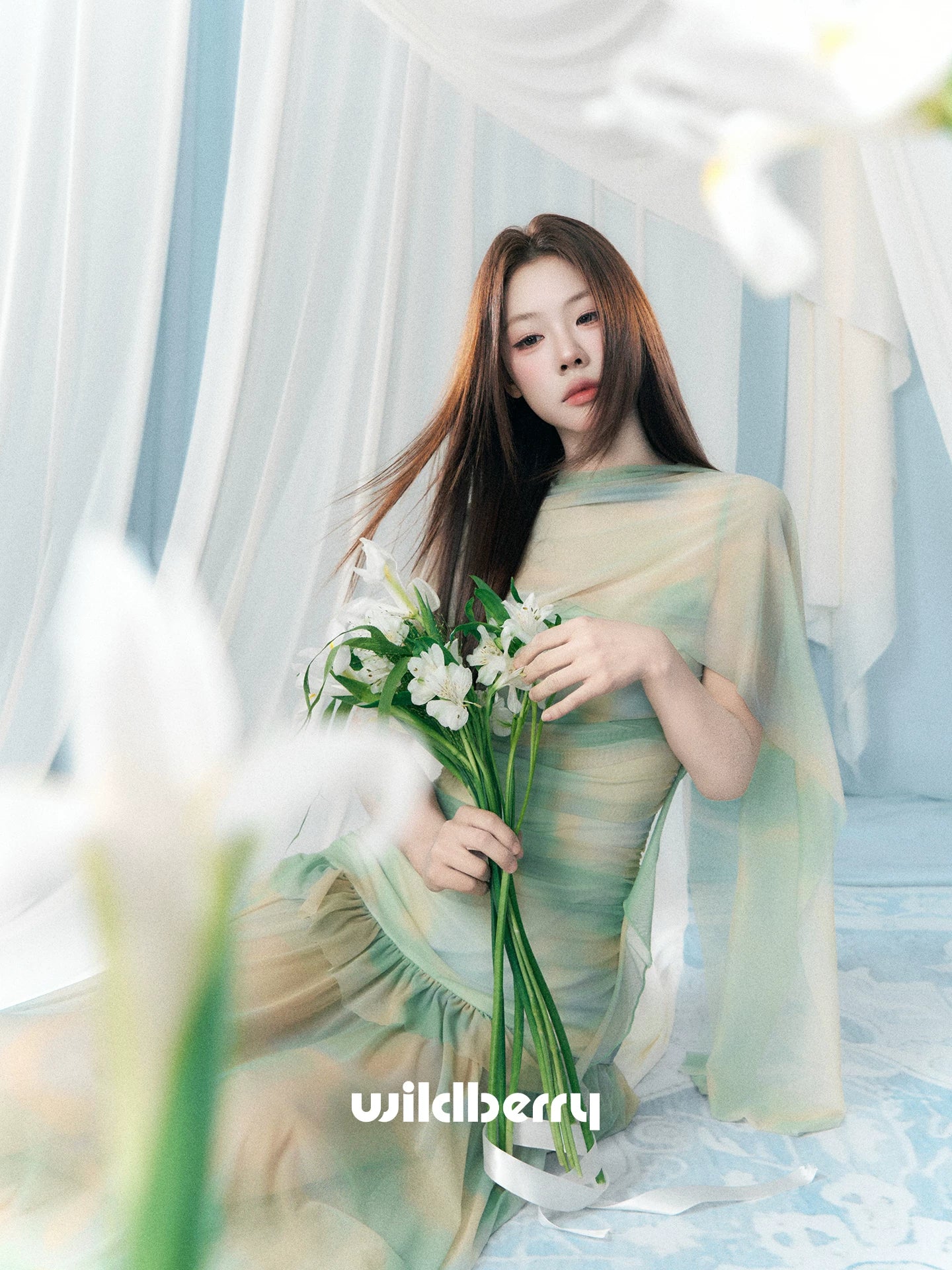 Wildberry Mesh Suspender Waist Dress (Clearance)