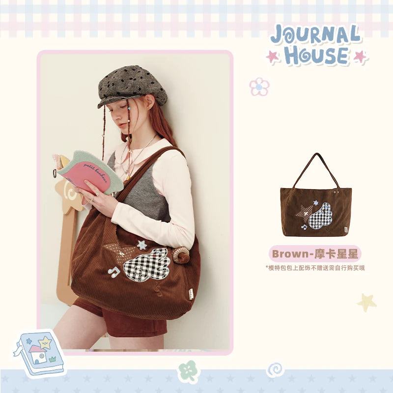 VANWALK Canvas Tote Bag - Open-Top Structured Shoulder Bag