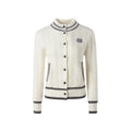 MoodBerry American Preppy Stand Collar Cropped Cardigan