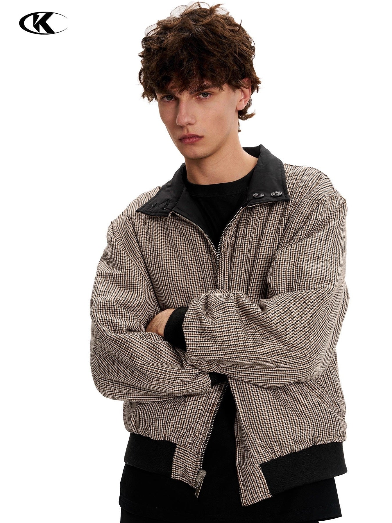 11KN Casual Simple Slim Loose Long-sleeved Jacket