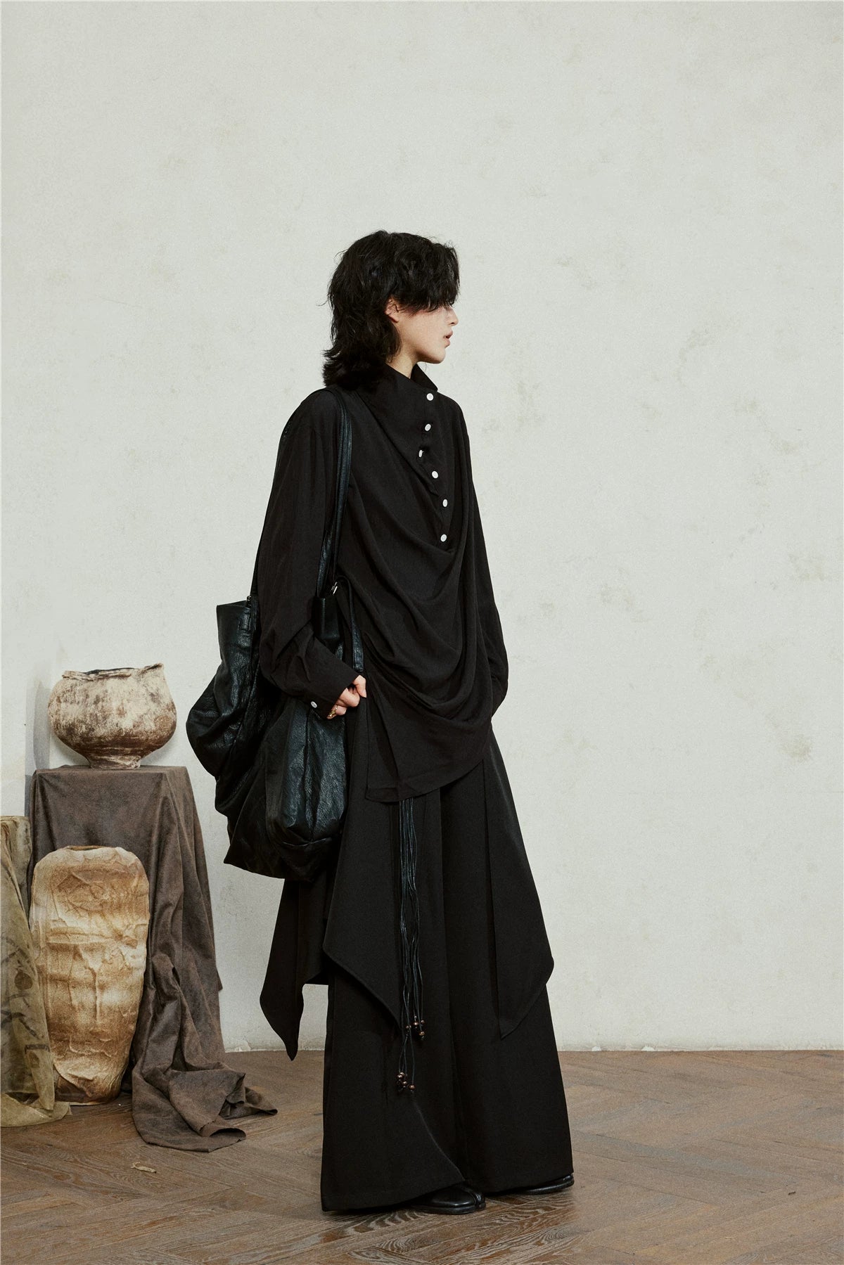 SUNYVONNE Irregular Casual Wide-leg Pants