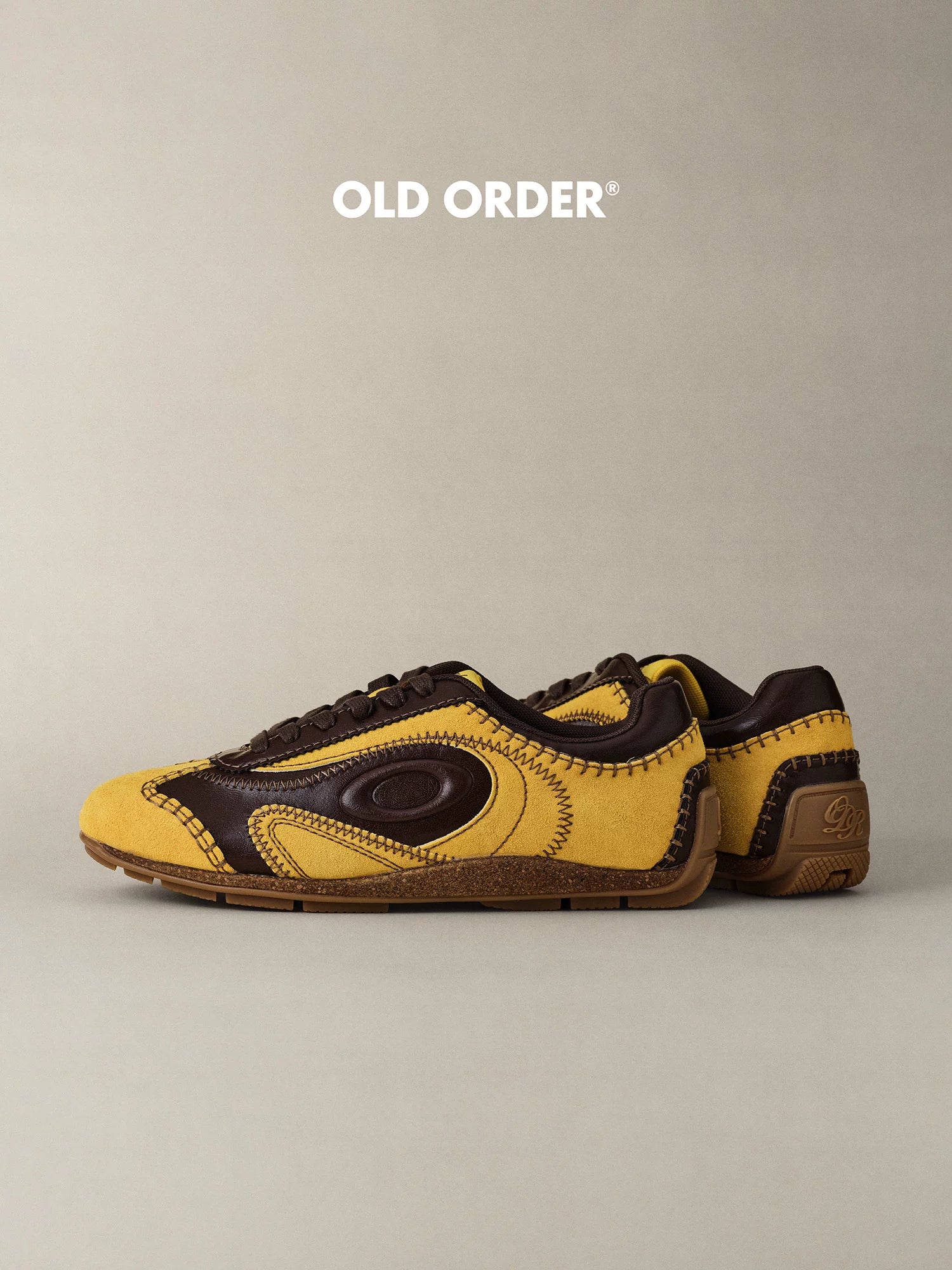OLD ORDER Leather Retro Thin-Sole Sneaker
