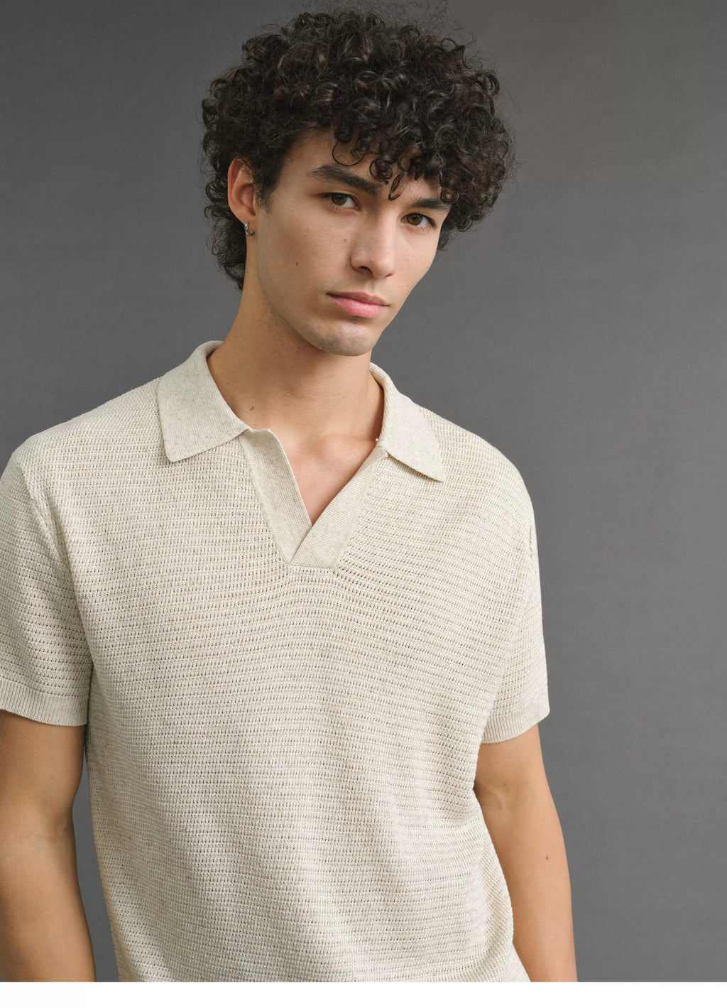 VLABMADE Breathable Italian Seagull Collar Knitted Short Sleeve Polo