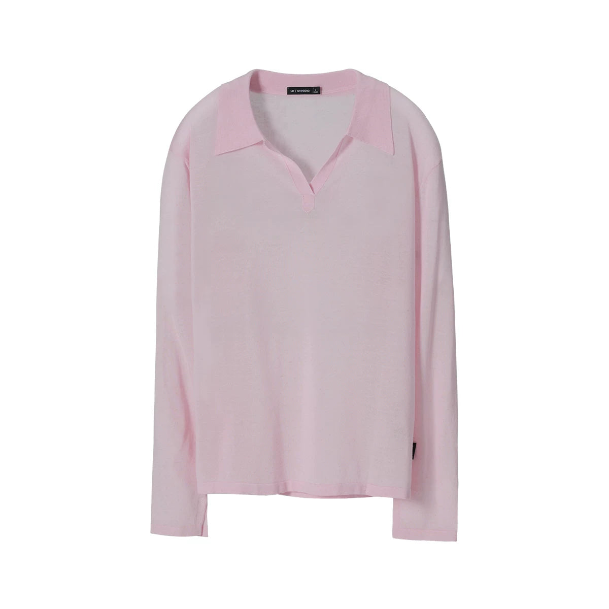 Unvesno -Gauge Linen-Blend Oversized Henley Polo Top