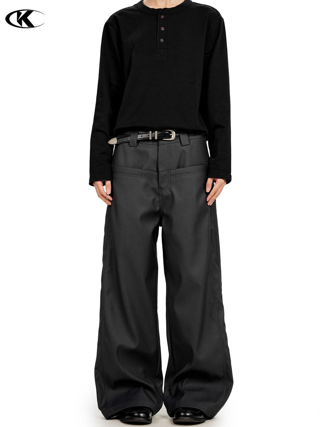 11KN Straight Wide-Leg Trousers