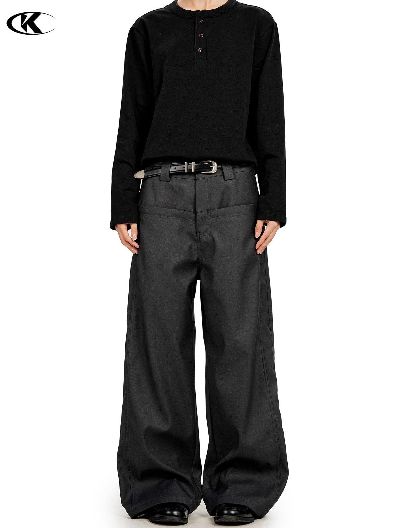 11KN Straight Wide-Leg Trousers