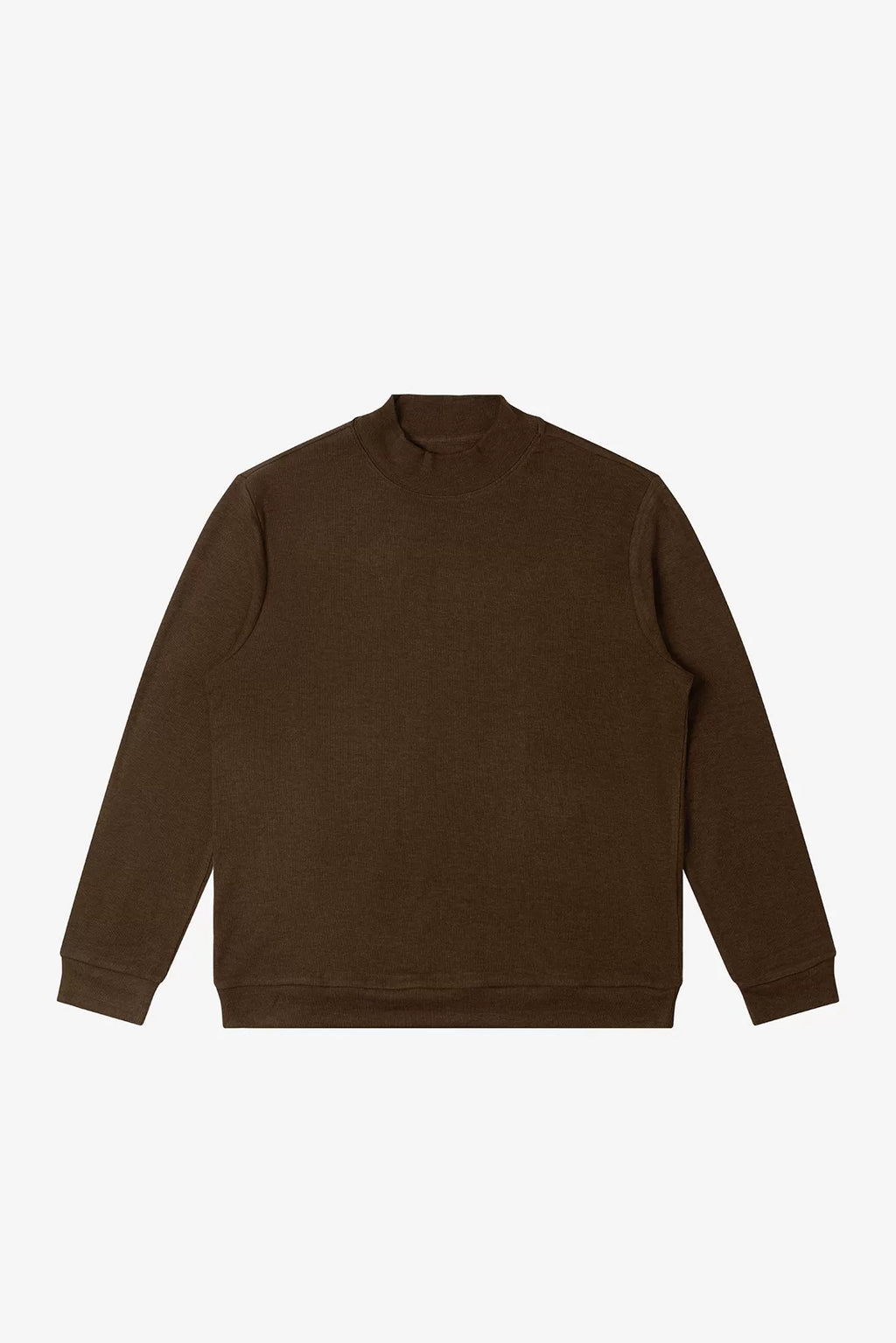 NO LOGO Cozy Knit Thermal Half-Turtleneck Long-Sleeve Top