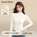 Secret World Semi-turtleneck Slim Sleeve