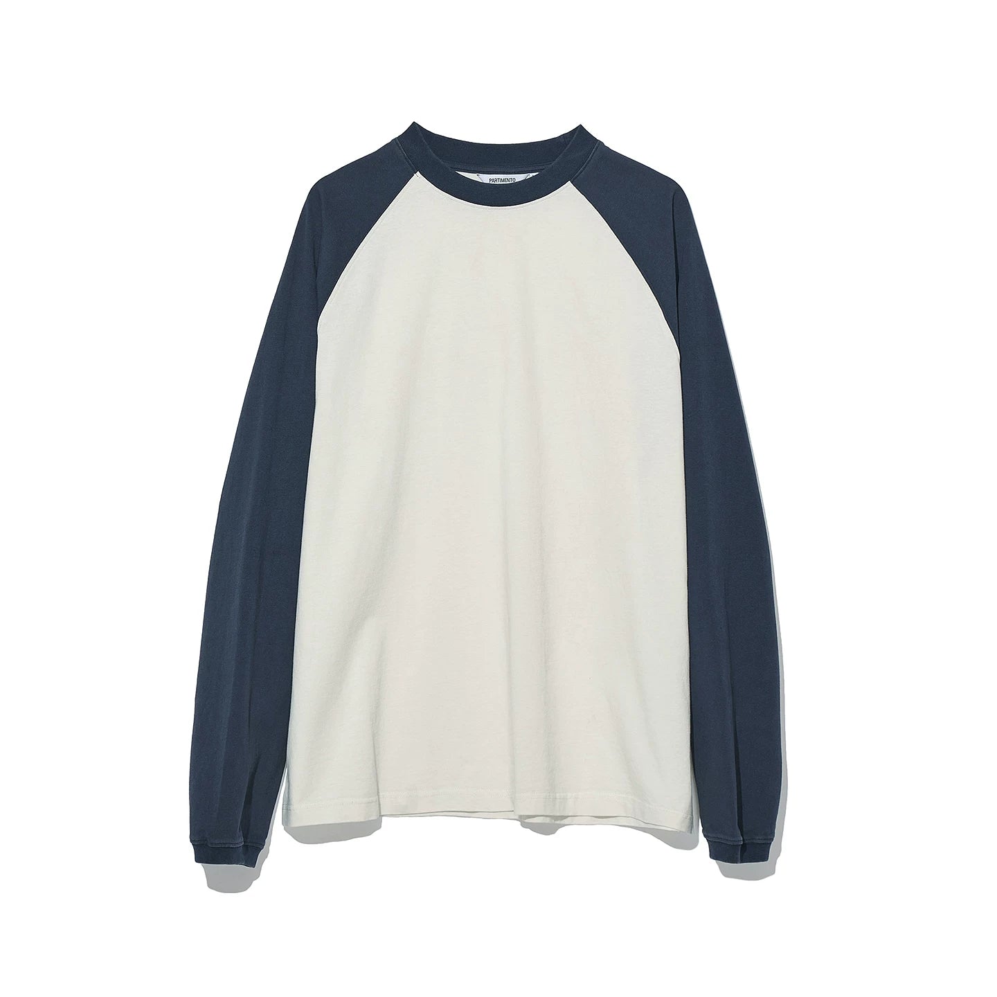 PARTIMENTO Color-Block 260g Washed Oversized Long-Sleeve Tee