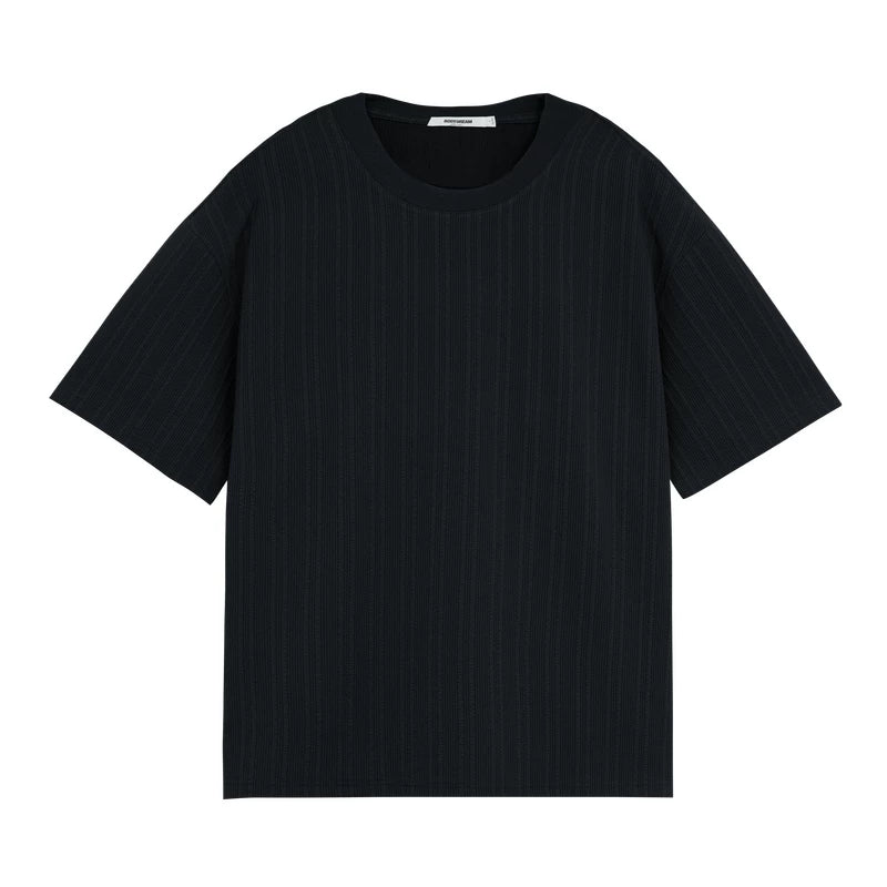 BODYDREAM Snake Bone Pattern Loose Drop-Shoulder Knit Tee