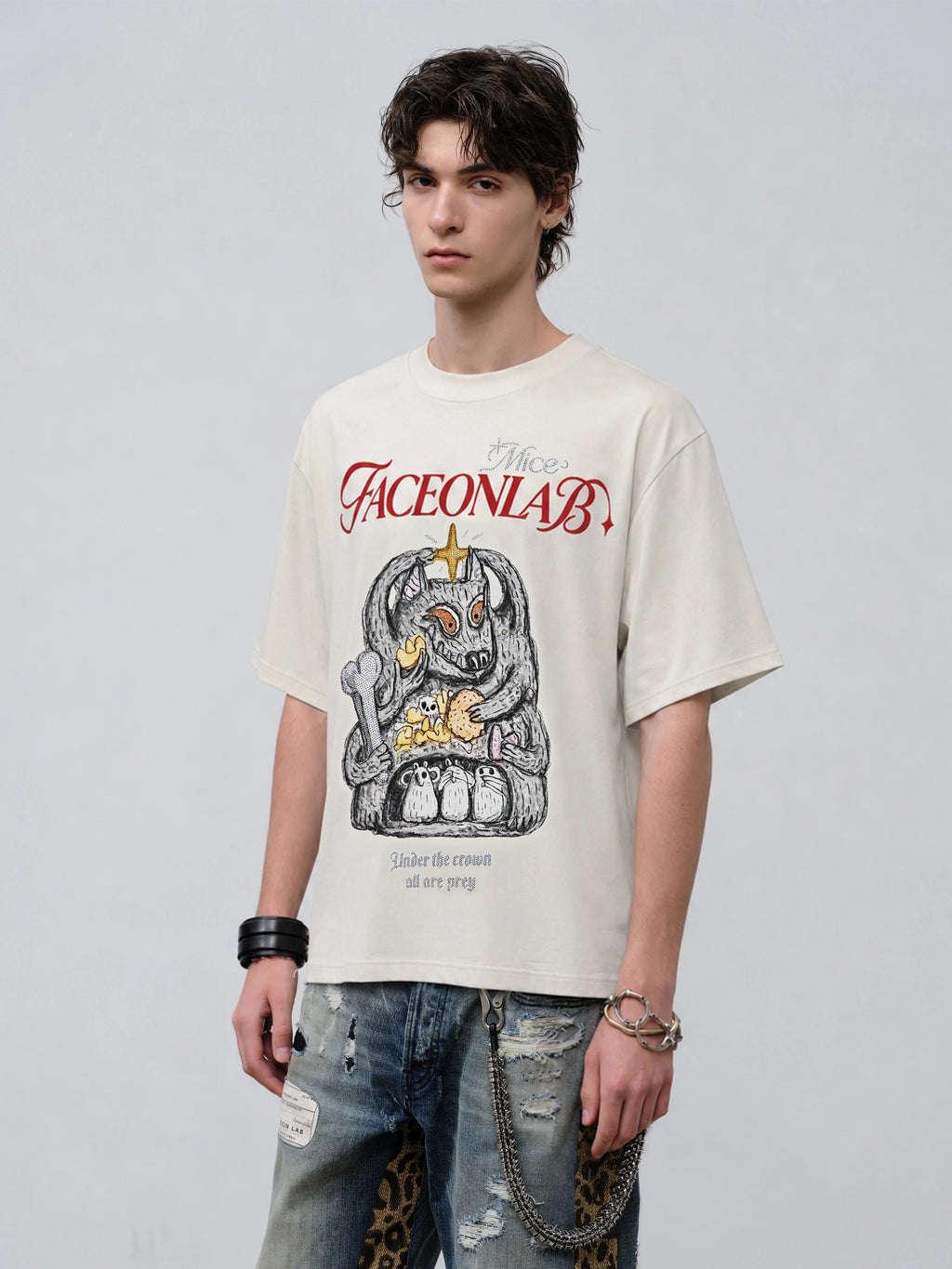 FACEON LAB LAB Ukiyo-e 260g Breathable Loose Tee