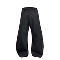 JCAESAR Three-dimensional Cut Wide-leg Two-tone Trousers