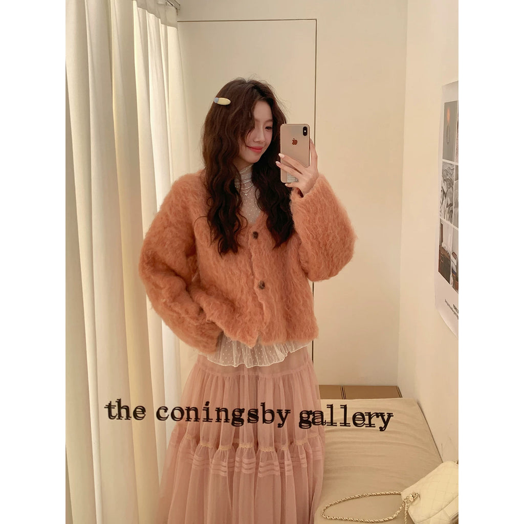 Even Korean Versatile V-Neck Sweater Cardigan