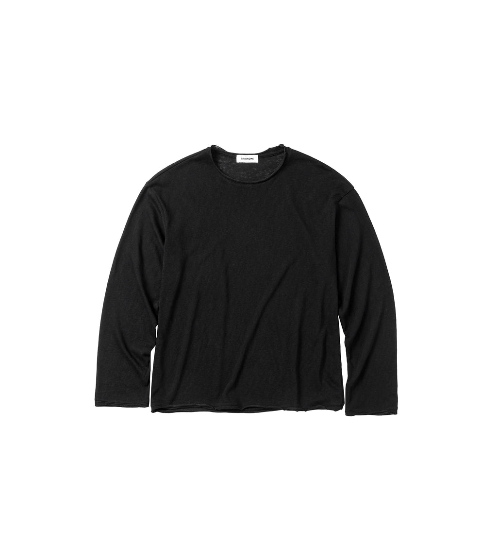 SINONOME Linen-Blend UPF + Relaxed Long-Sleeve Tee
