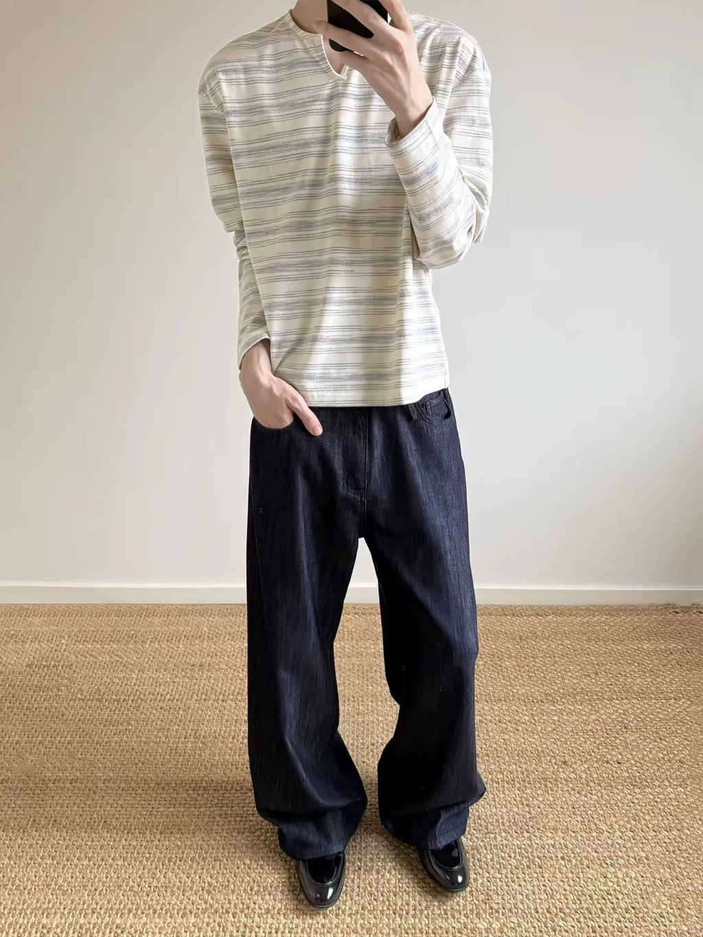 SINONOME Tencel Lyocell Cool-Touch Relaxed Straight-Leg Jeans