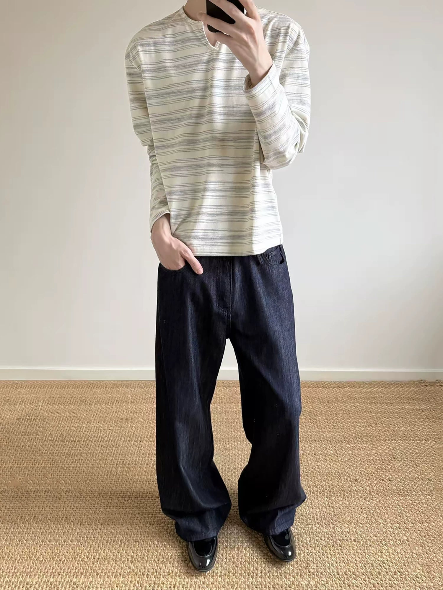SINONOME Tencel Lyocell Cool-Touch Relaxed Straight-Leg Jeans