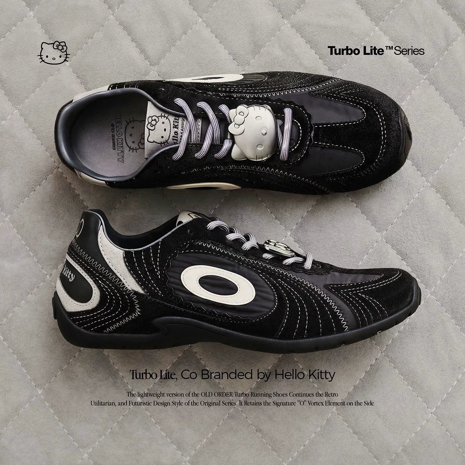 OLD ORDER Hello Kitty Suede Lace-Up Training Sneaker