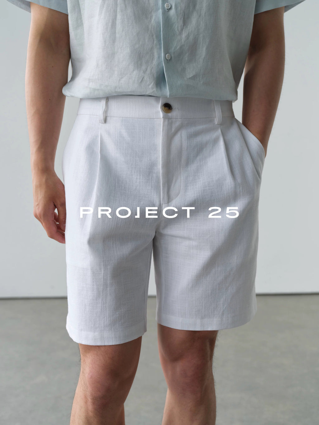 PROJECT 25 Linen-Blend Cool-Touch Straight-Leg Shorts