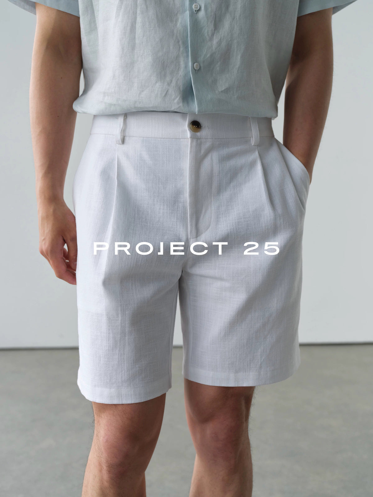 PROJECT 25 Linen-Blend Cool-Touch Straight-Leg Shorts