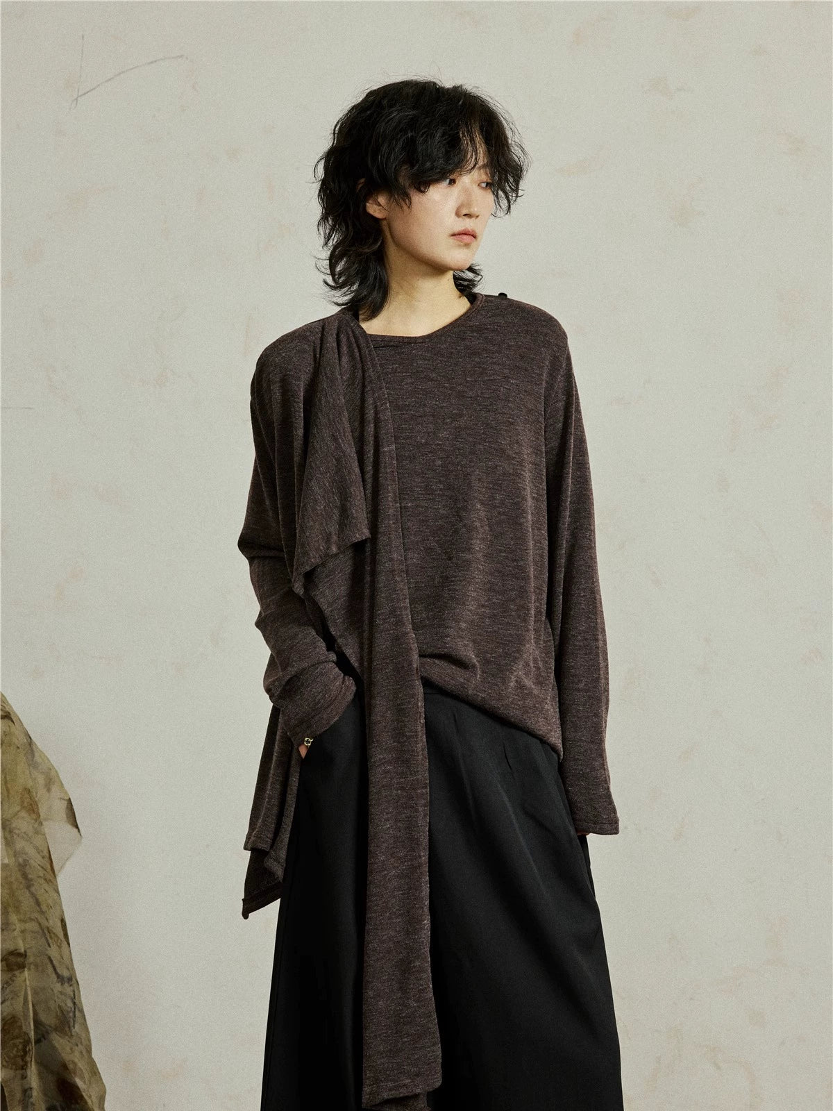 SUNYVONNE Irregular Deconstruction Knitted Long Sleeves