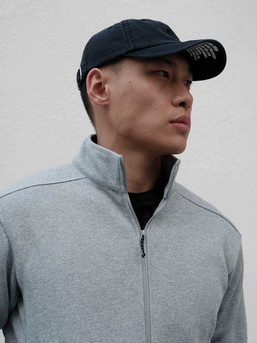 GTAL Heavyweight Textured Stand-up Collar Fleece Top Jacket