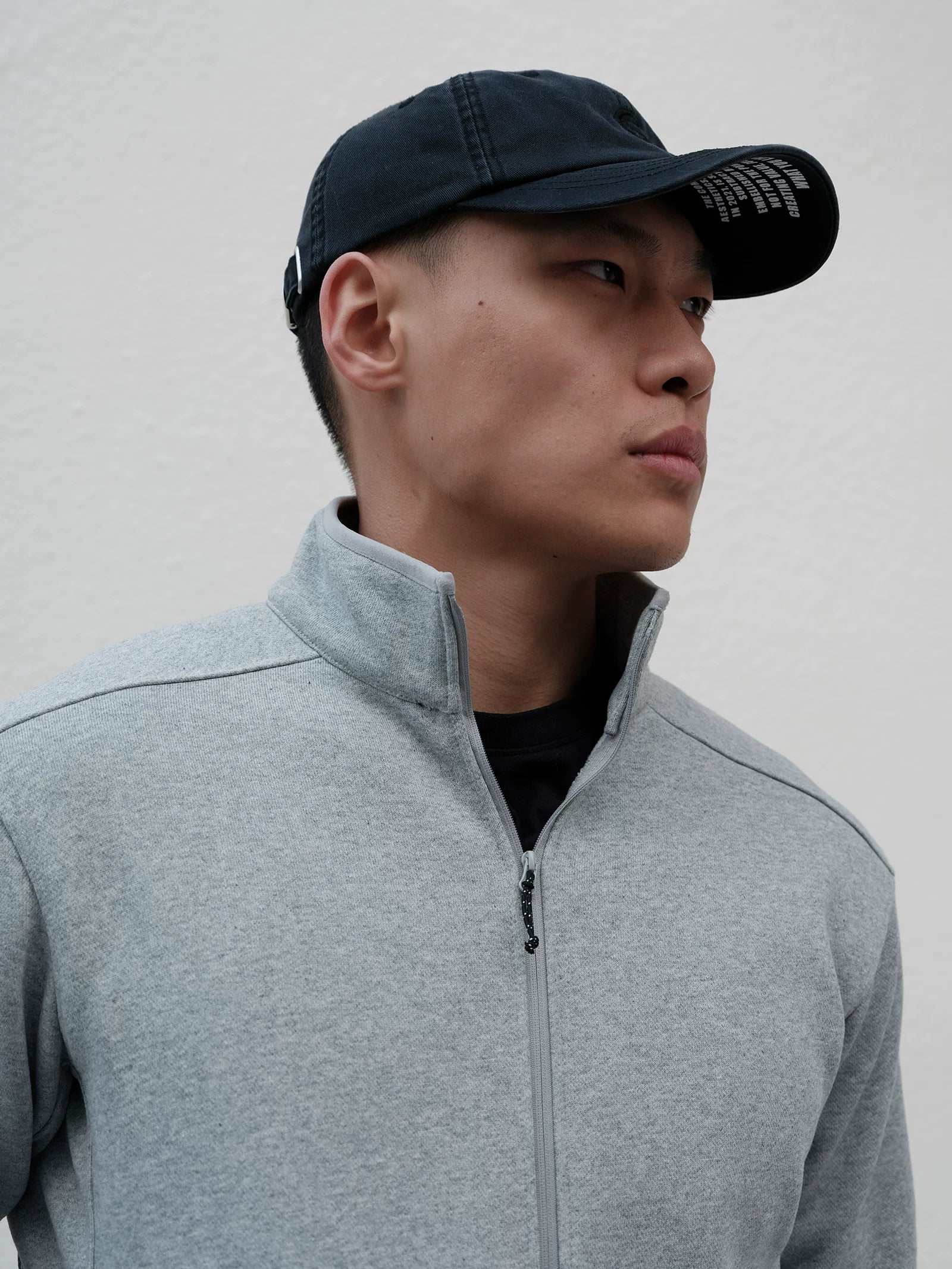 GTAL Heavyweight Textured Stand-up Collar Fleece Top Jacket