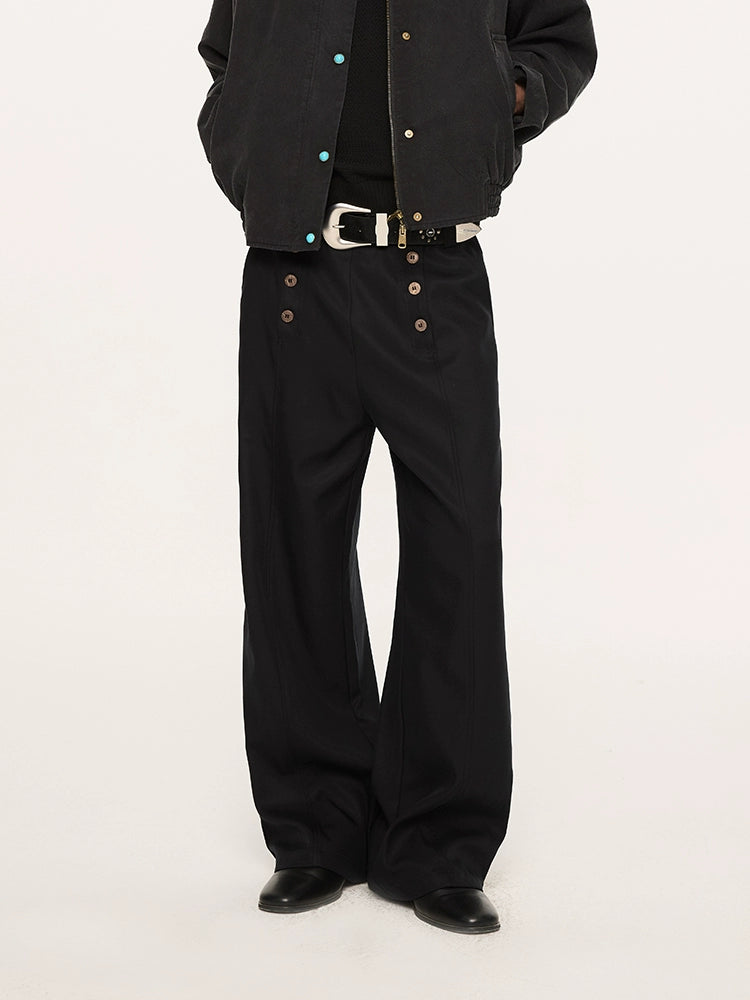 KREATE Double-breasted Compound Suit Pants