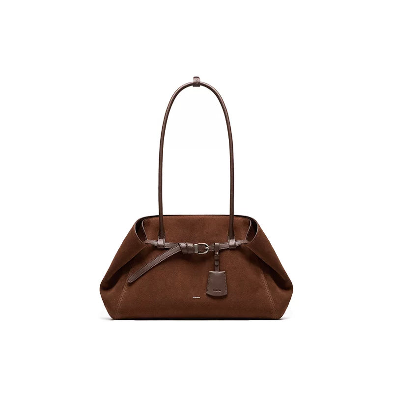 muva. Leather Magnetic Snap Underarm Bag