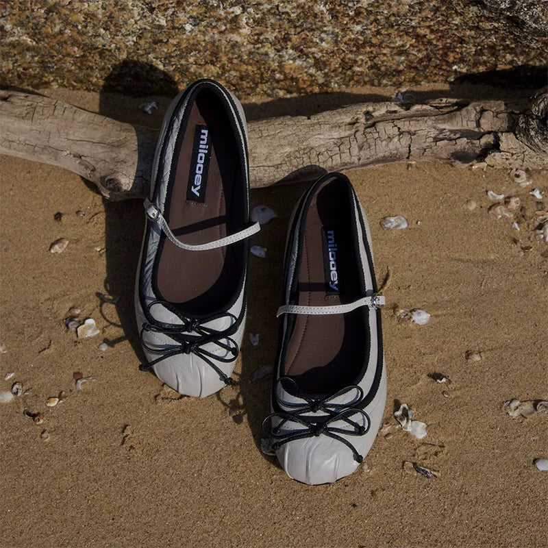 MILOOEY french ballet mary jane leather flats