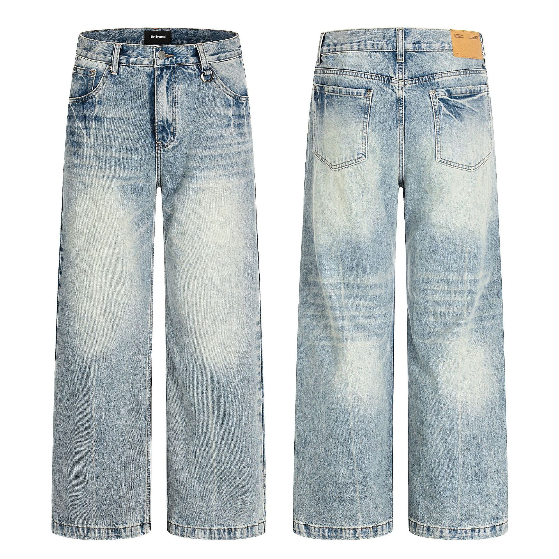 11KN 11 oz American Washed Straight Leg Jeans