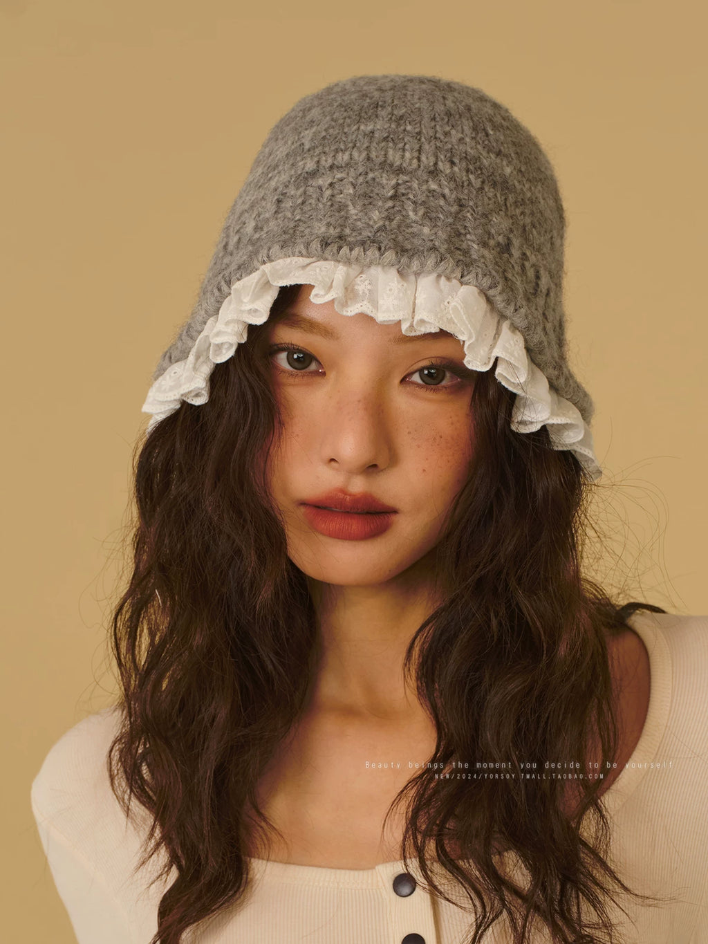YORSOY Retro Lazy Knitted Warm Wool Hat