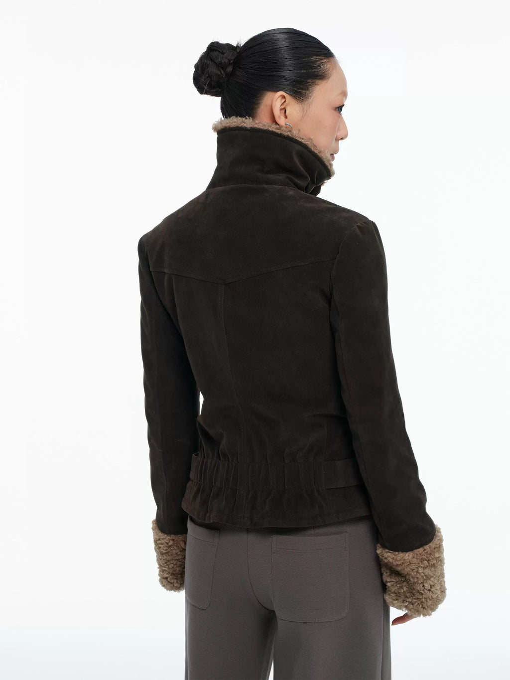 LINY LIBERTY Vintage Suede Quilted Padded Jacket