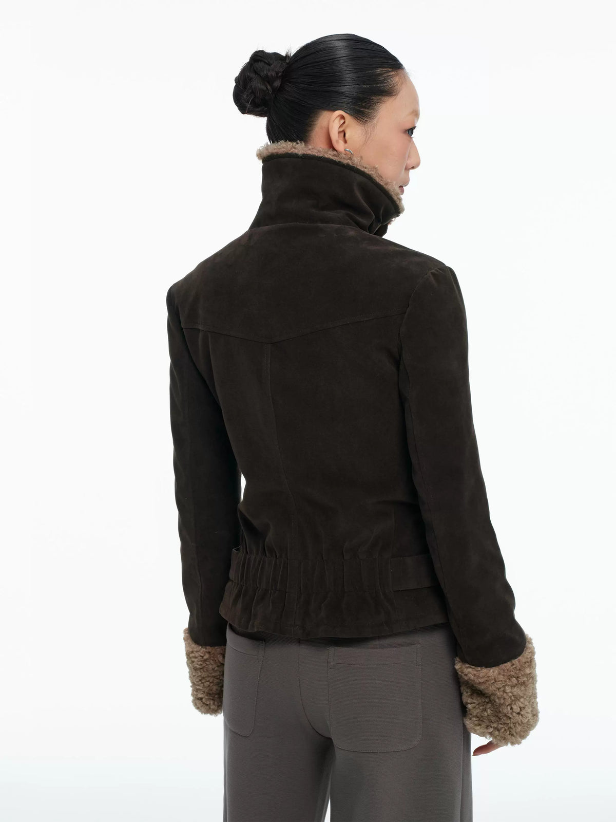 LINY LIBERTY Vintage Suede Quilted Padded Jacket
