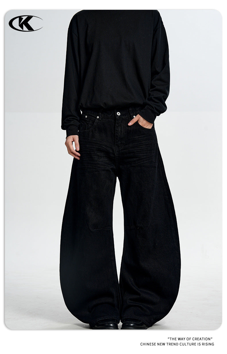11KN 11 oz Wide-Leg Straight Jeans