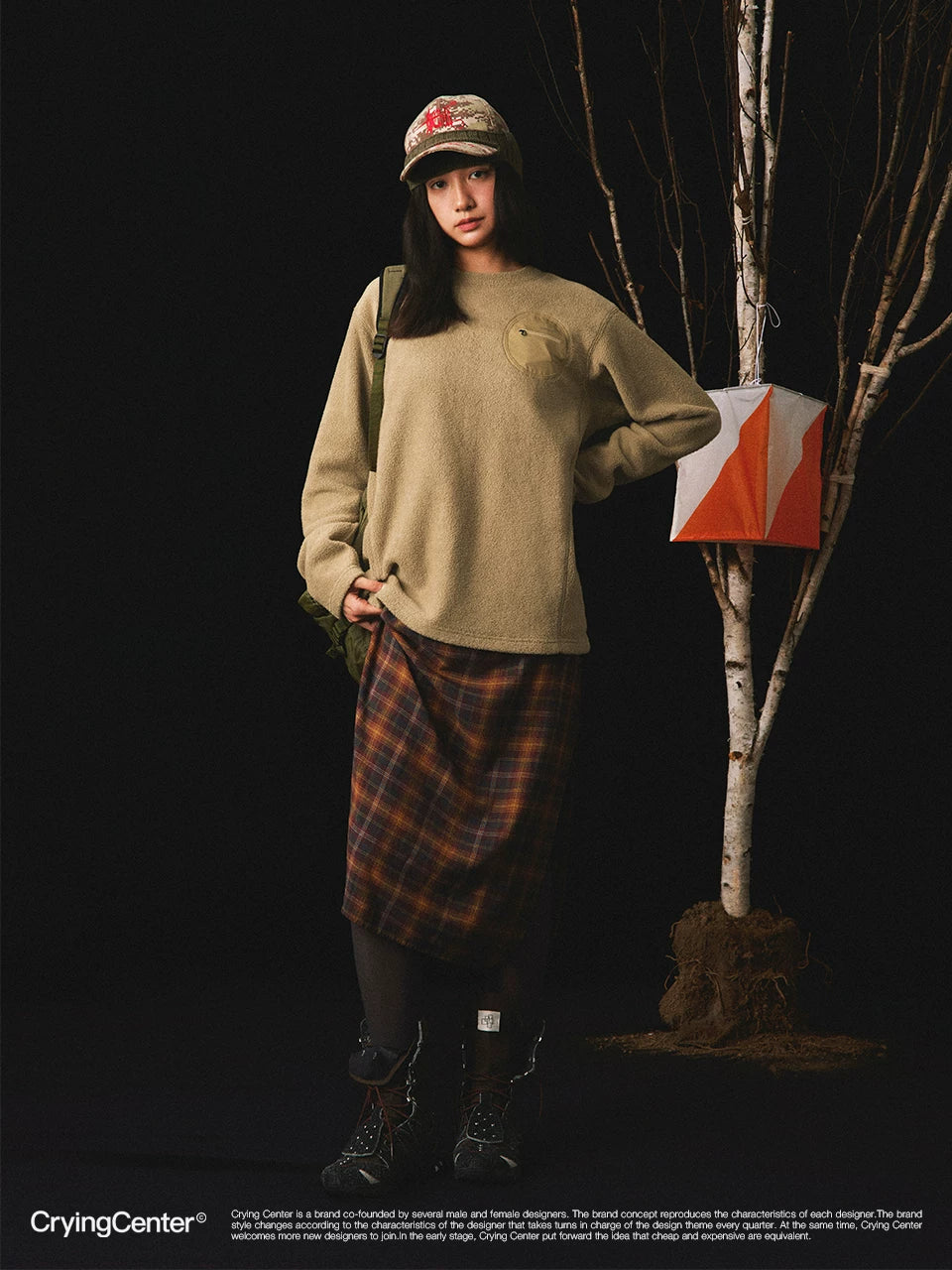 CryingCenter Small Disc Fleece Loose Pullover Sweater