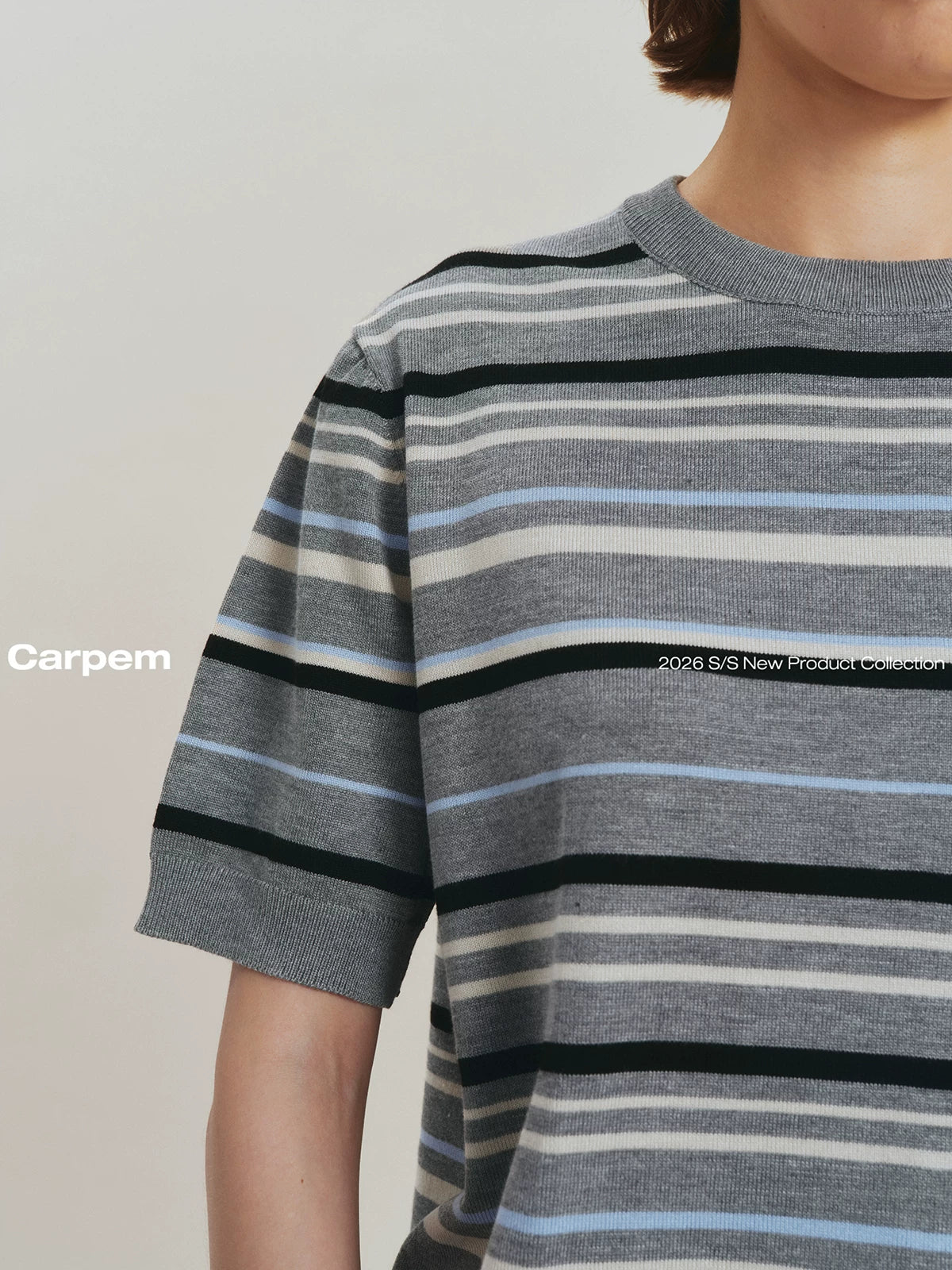 CARPEM Retro Contrast Stripe 400g Breathable Relaxed Tee