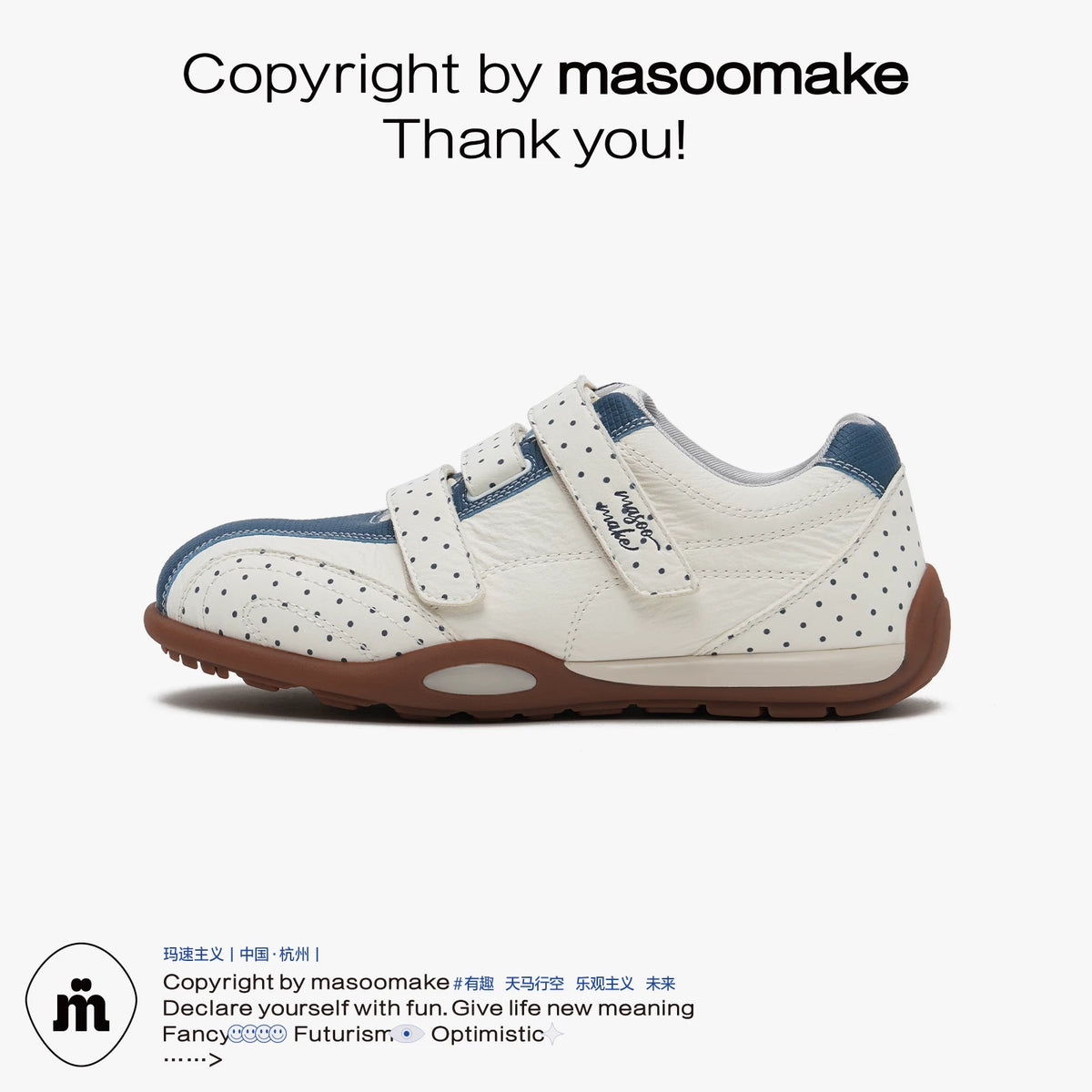 MASOOMAKE Canvas Velcro Low-Top Sneaker