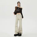 KPSR Micro Straight High Waist Mopping Tooling Jeans