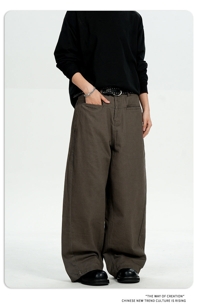 11KN American Retro Curved Blade Casual Pants