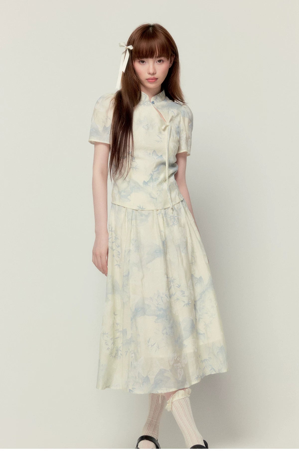 LOST FOREST New Chinese Versatile Suit Long Dress